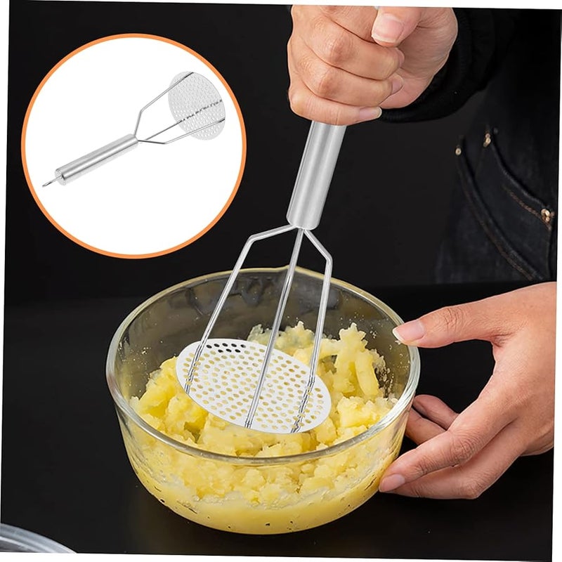 Stainless Steel Potato Masher Heavy Duty 2 Piece Set Kitchen Gadget for Mashing Potatoes Pumpkin - Image 3